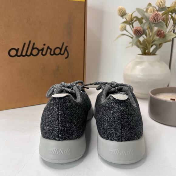 Allbirds Wool Runner Lace-up Sneakers Gray Athletic Low Top Women 9 NWB - Picture 3 of 10